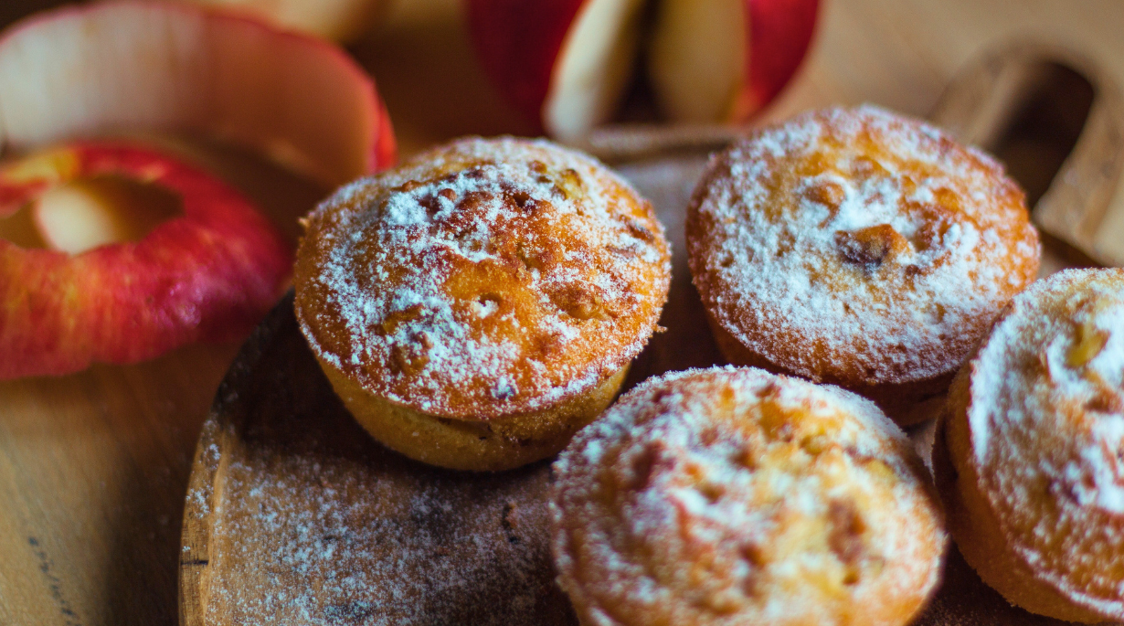 Muffins à l’avoine, aux pommes et l’érable