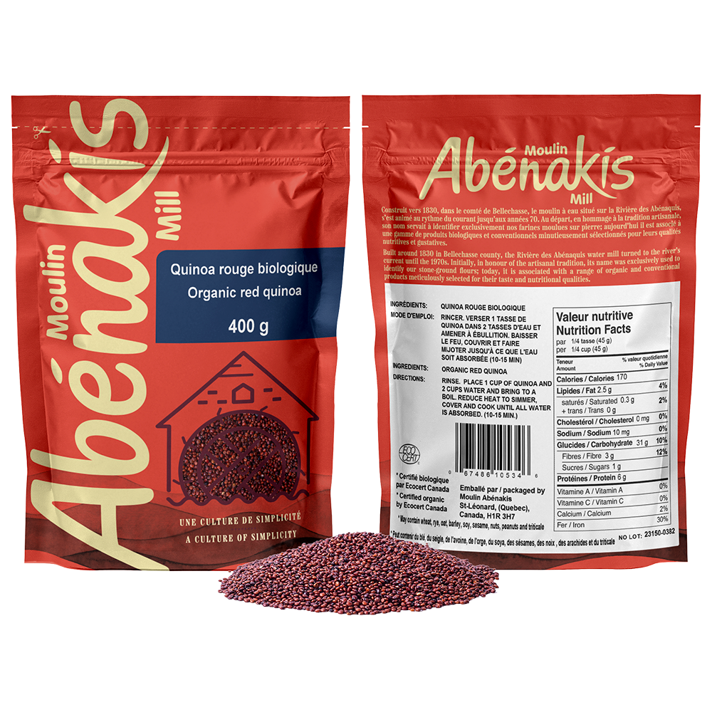 Quinoa rouge biologique Quinoa rouge 100% biologique - Moulin Abénakis