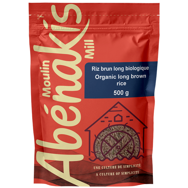 Riz brun 100% biologique à grains longs - Moulin Abénakis