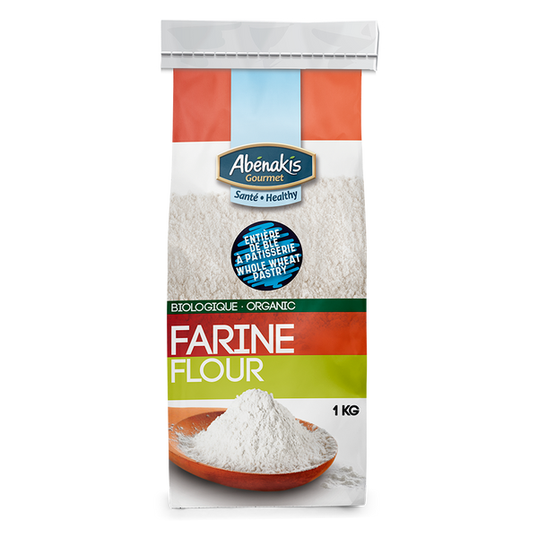 Farine entière de blé mou à pâtisserie biologique