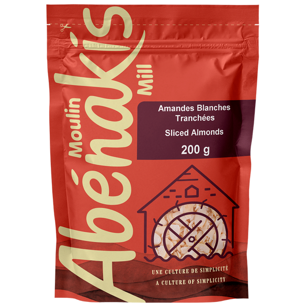 Amandes blanches tranchées