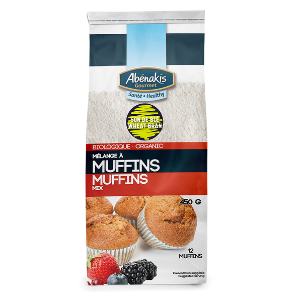 Mélange à muffins au son de blé 100% biologique - Moulin Abénakis