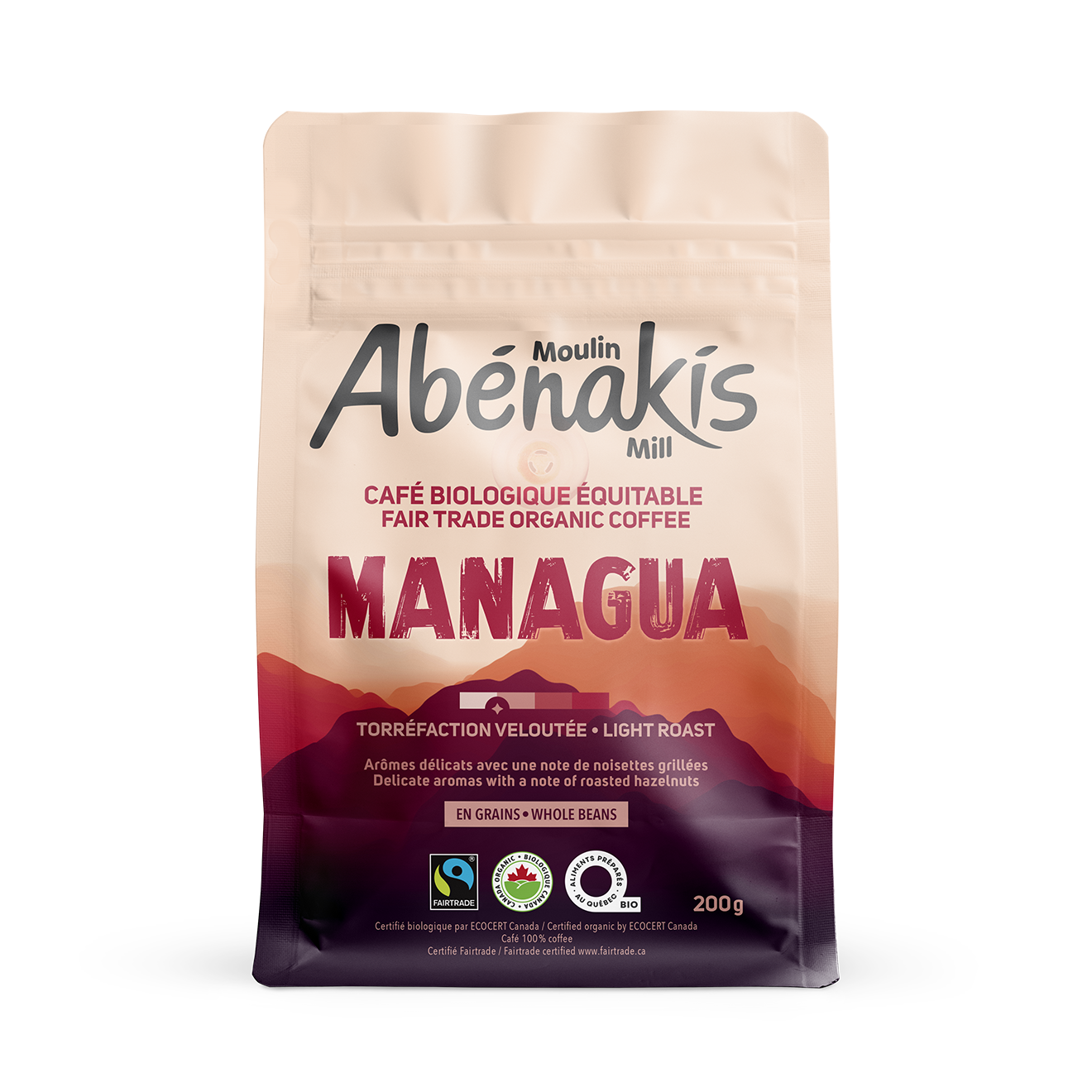 Café en grains velouté Managua, biologique et équitable