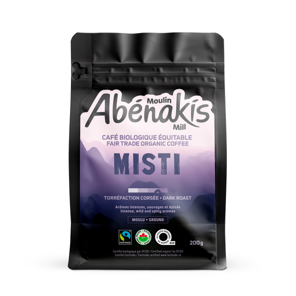 Café moulu corsé Misti, biologique et équitable