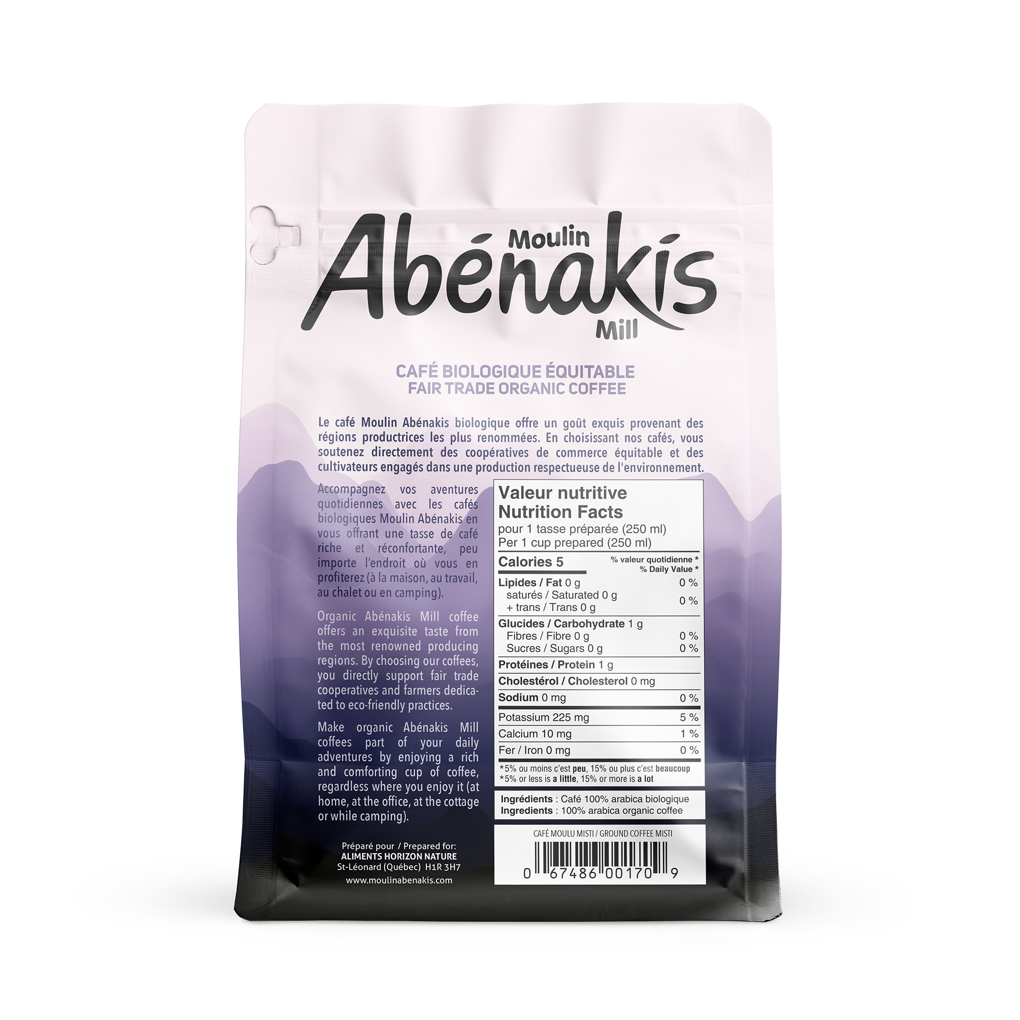 Café moulu corsé Misti, biologique et équitable