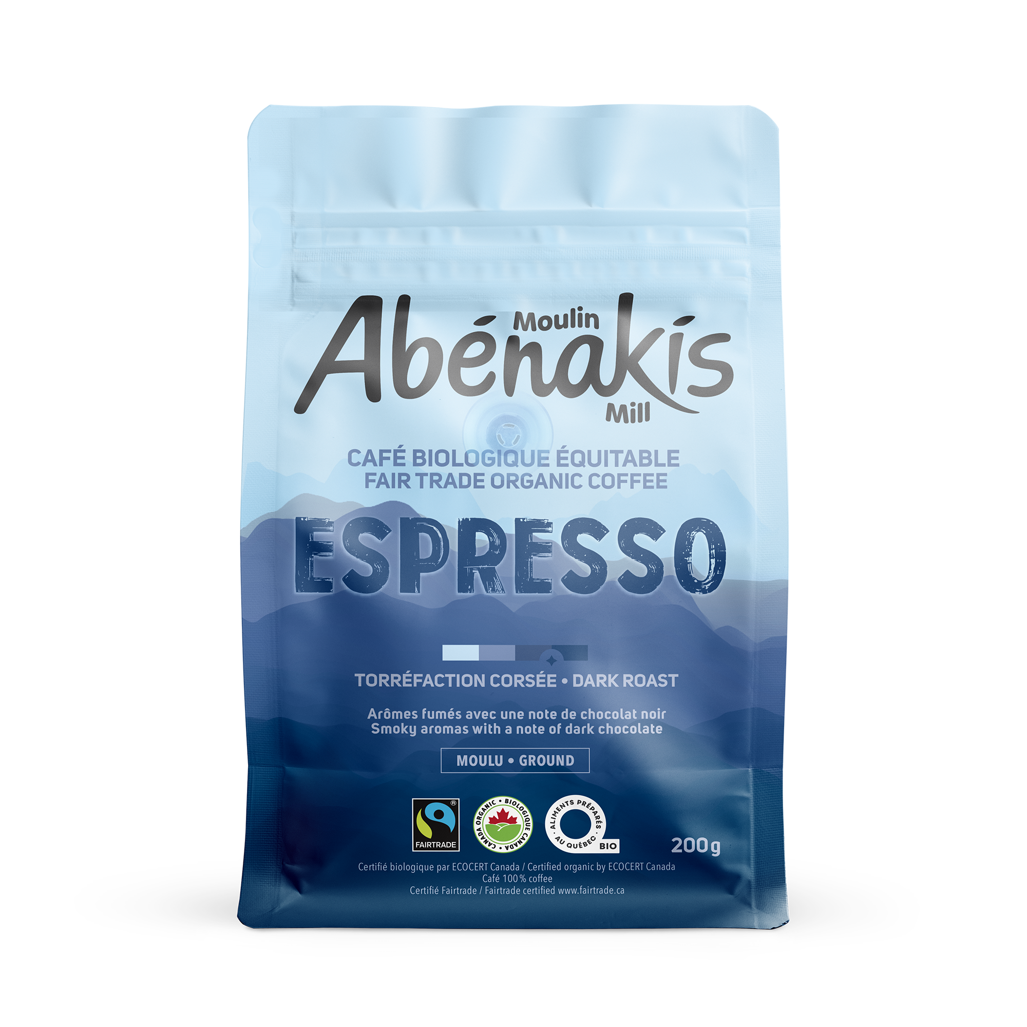 Café moulu Espresso, biologique et équitable