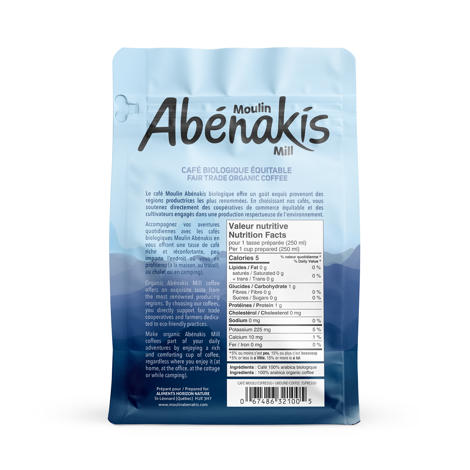 Café moulu Espresso, biologique et équitable