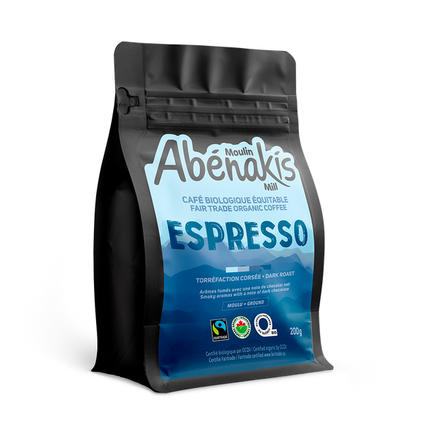 Café moulu Espresso, biologique et équitable