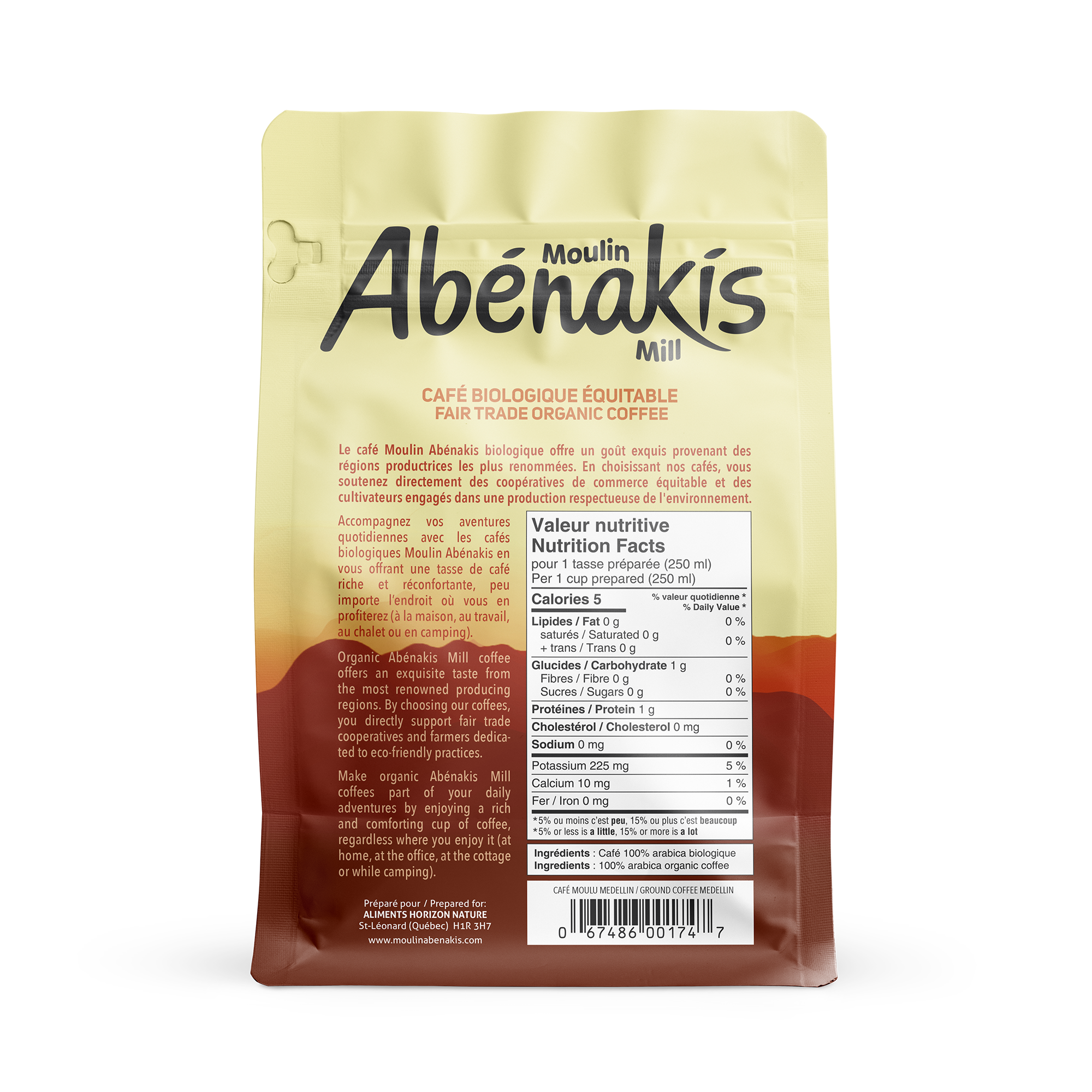 Café moulu gourmet Medellin, biologique et équitable