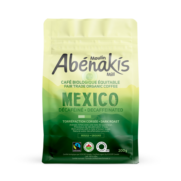 Café moulu décaféiné Mexico, biologique et équitable
