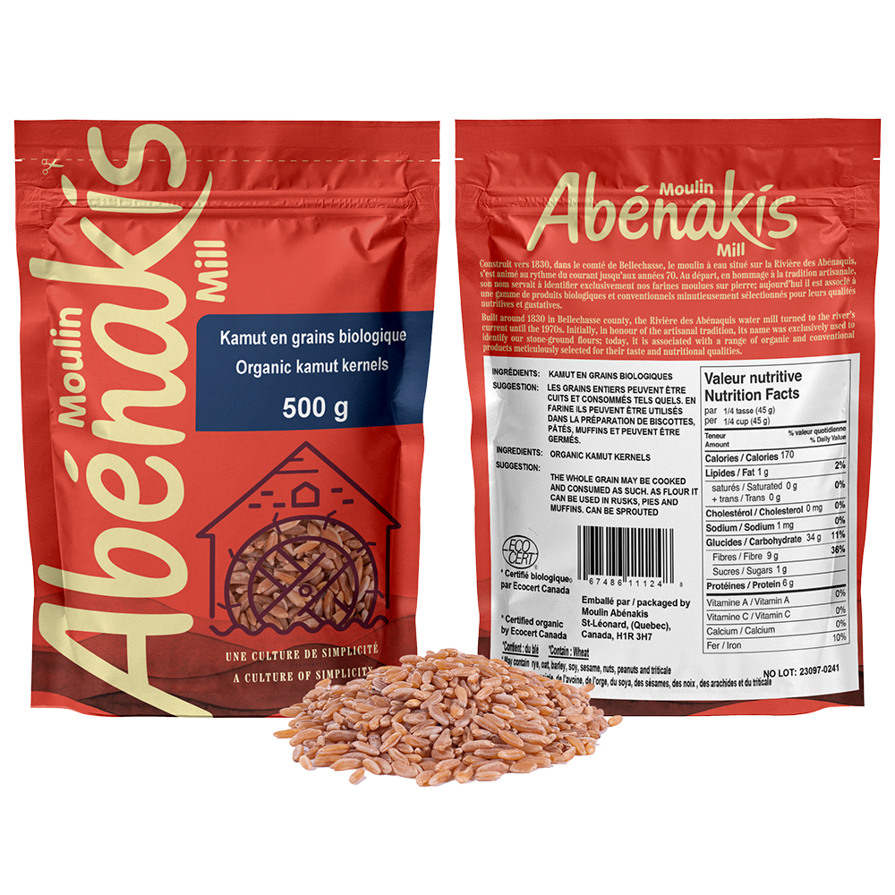 Kamut en grains 100% biologique - Moulin Abénakis