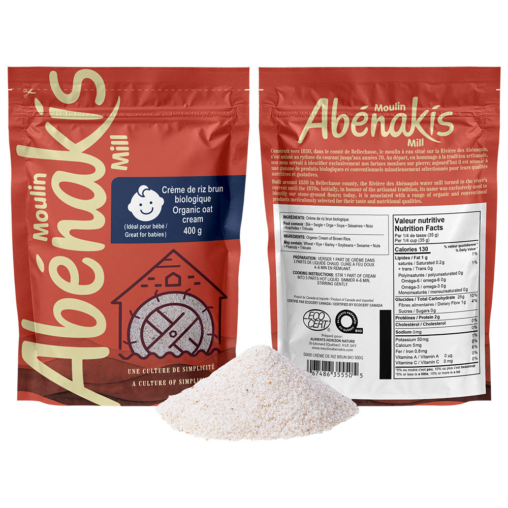 Crème de riz brun biologique