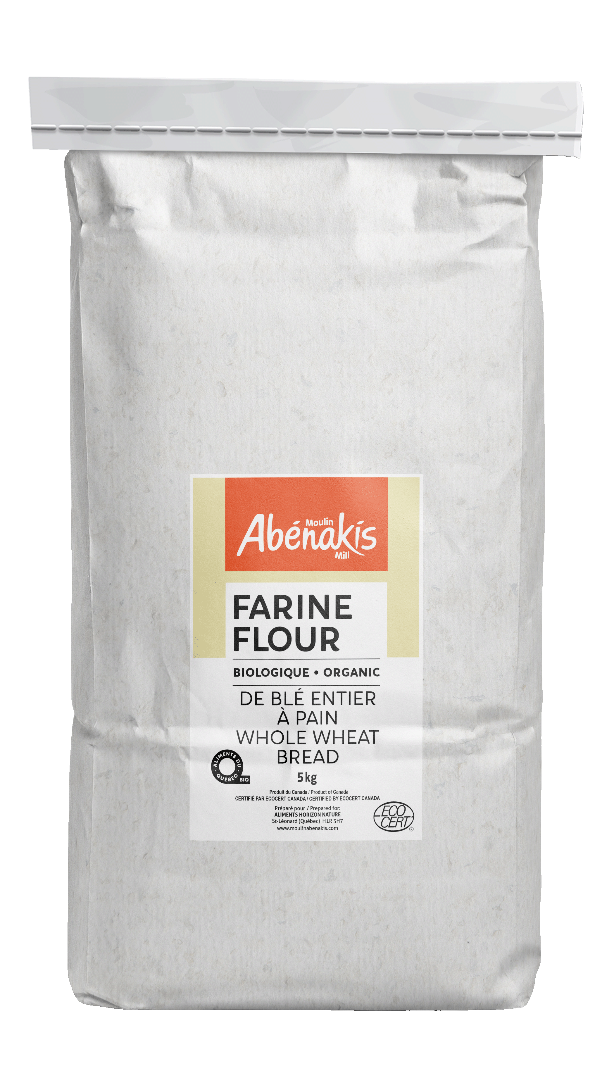 Farine de blé entier à pain biologique