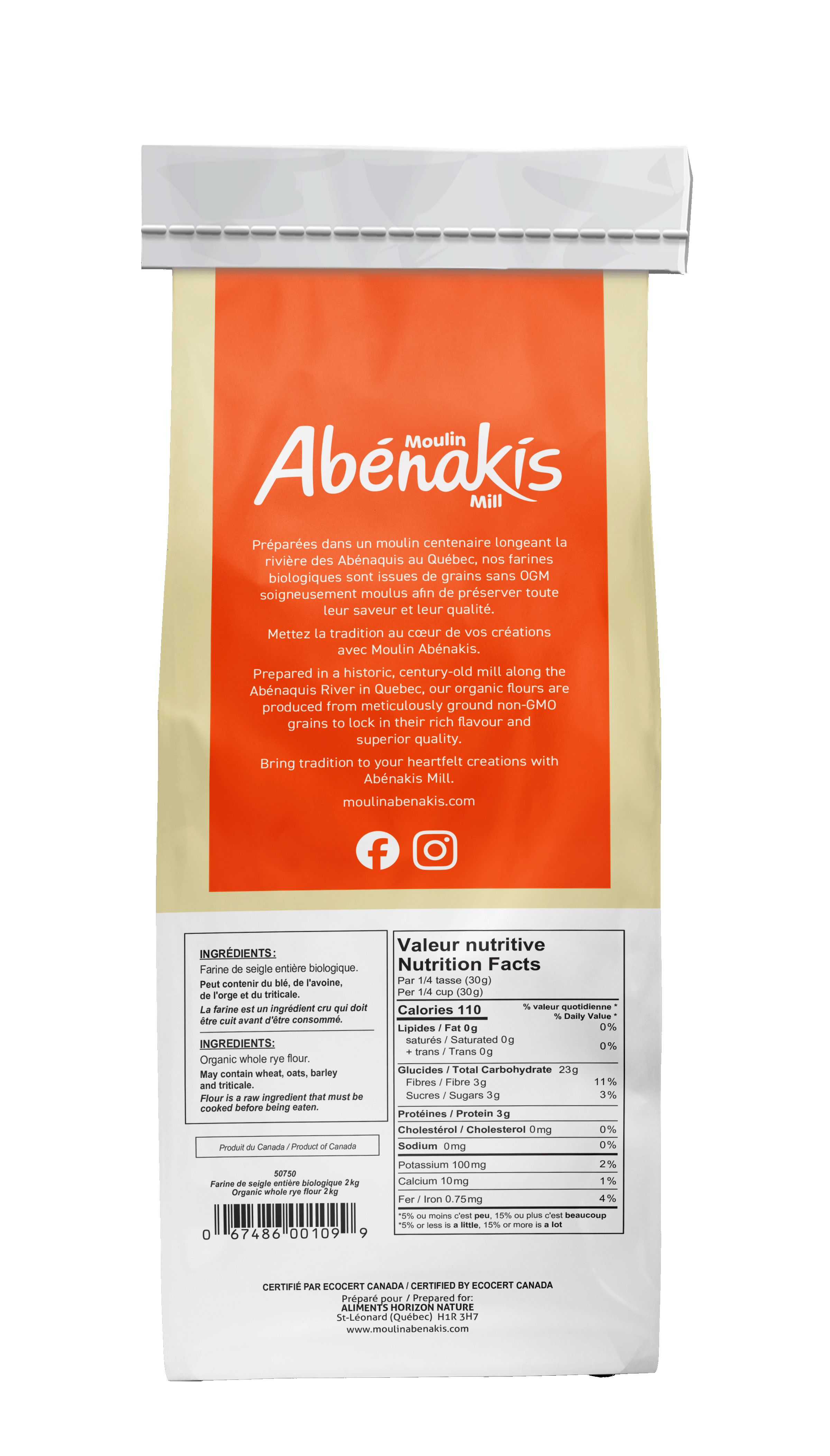 Farine de seigle biologique