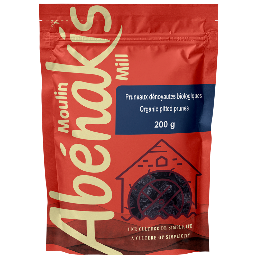 Pruneaux dénoyautés 100% biologiques - Moulin Abénakis