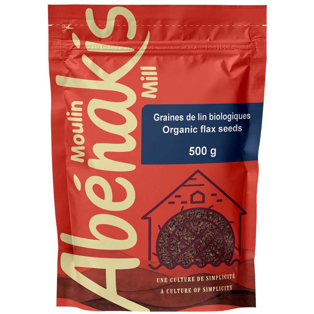 Graines de lin brun 100% biologique - Moulin Abénakis