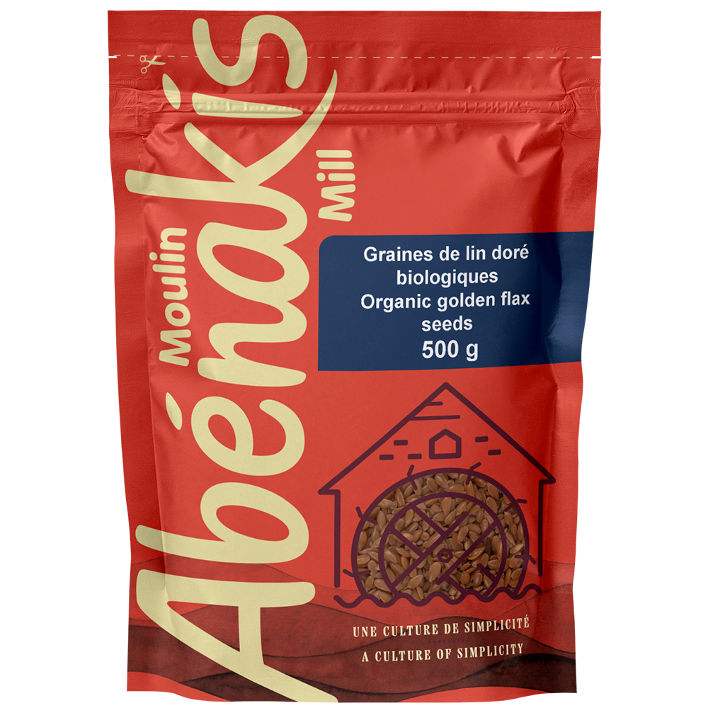 Graines de lin doré 100% biologique - Moulin Abénakis