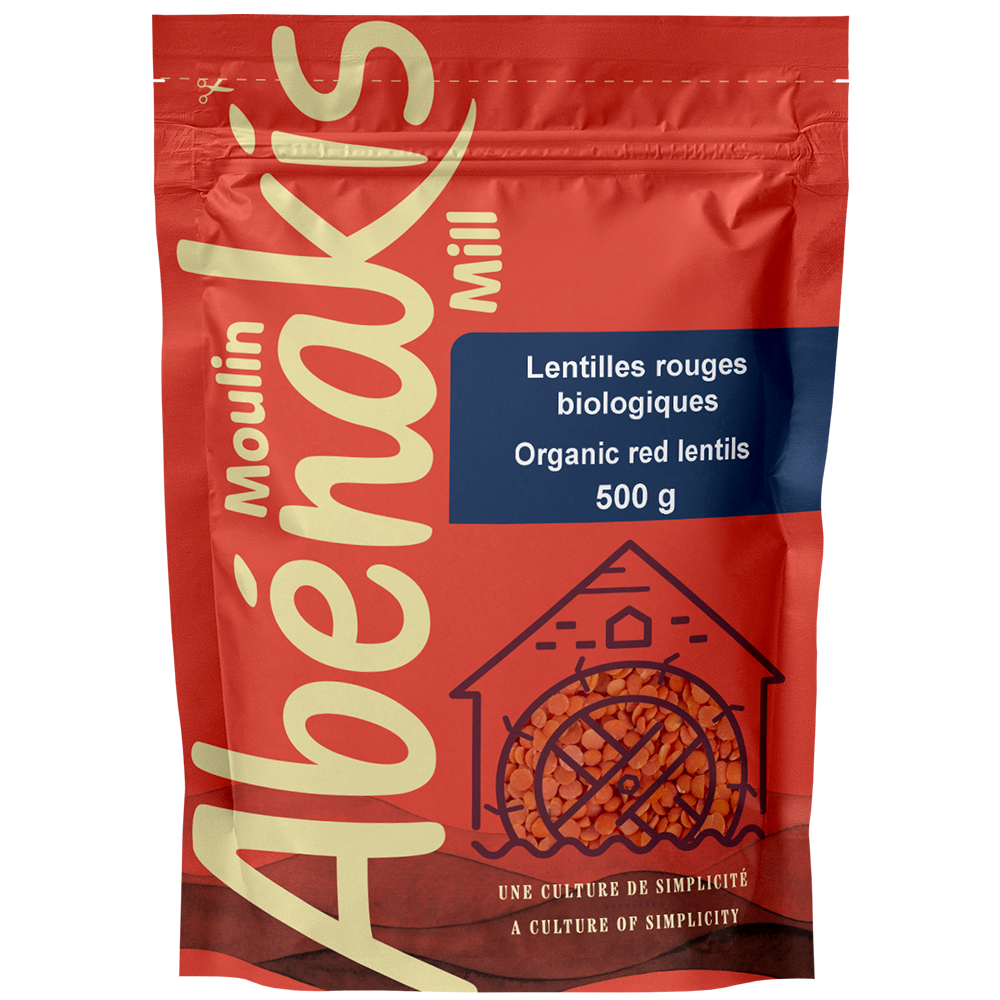 Lentilles rouges 100% biologiques - Moulin Abénakis