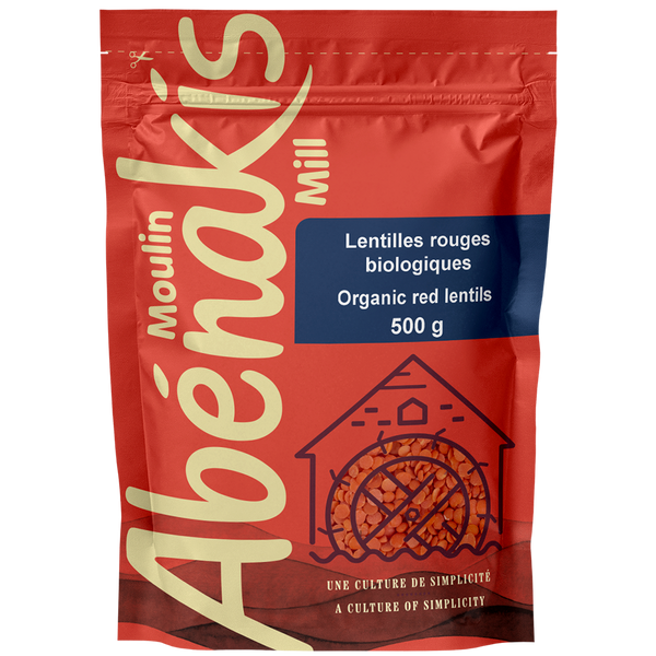Lentilles rouges 100% biologiques - Moulin Abénakis