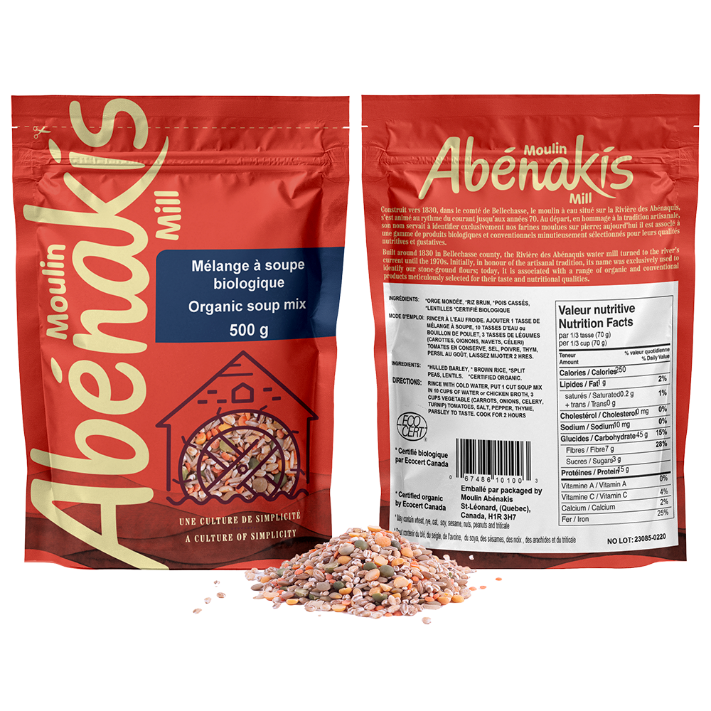 Mélange à soupe 100% biologique - Moulin Abénakis