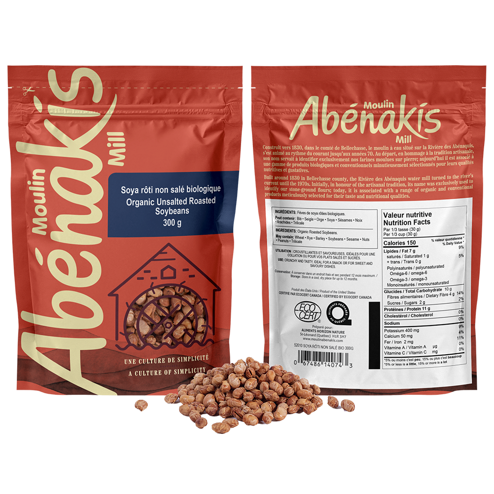 Unsalted Roasted Organic Soybeans