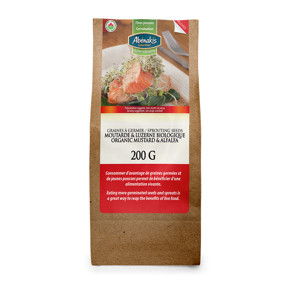Graines à germer de moutarde & luzerne biologiques