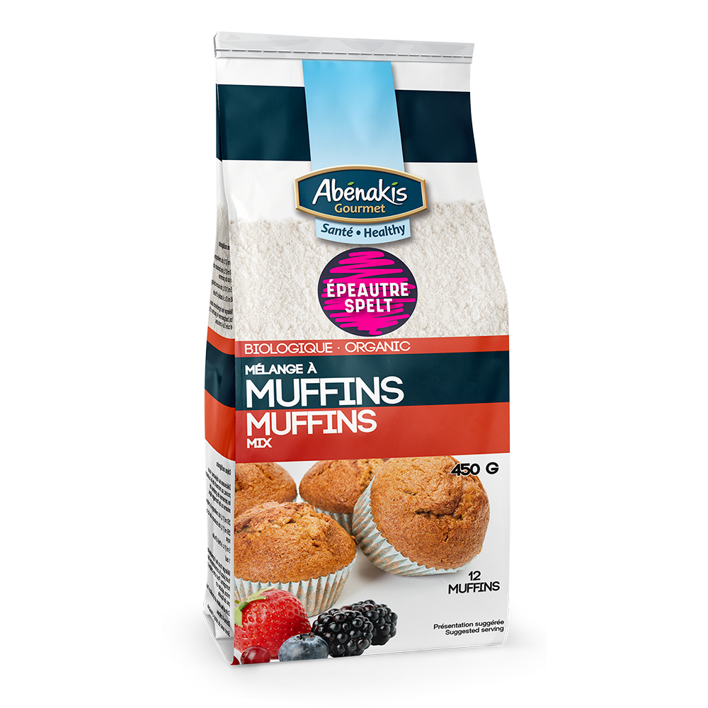 Mélange à muffins à l'épeautre 100% biologique - Moulin Abénakis