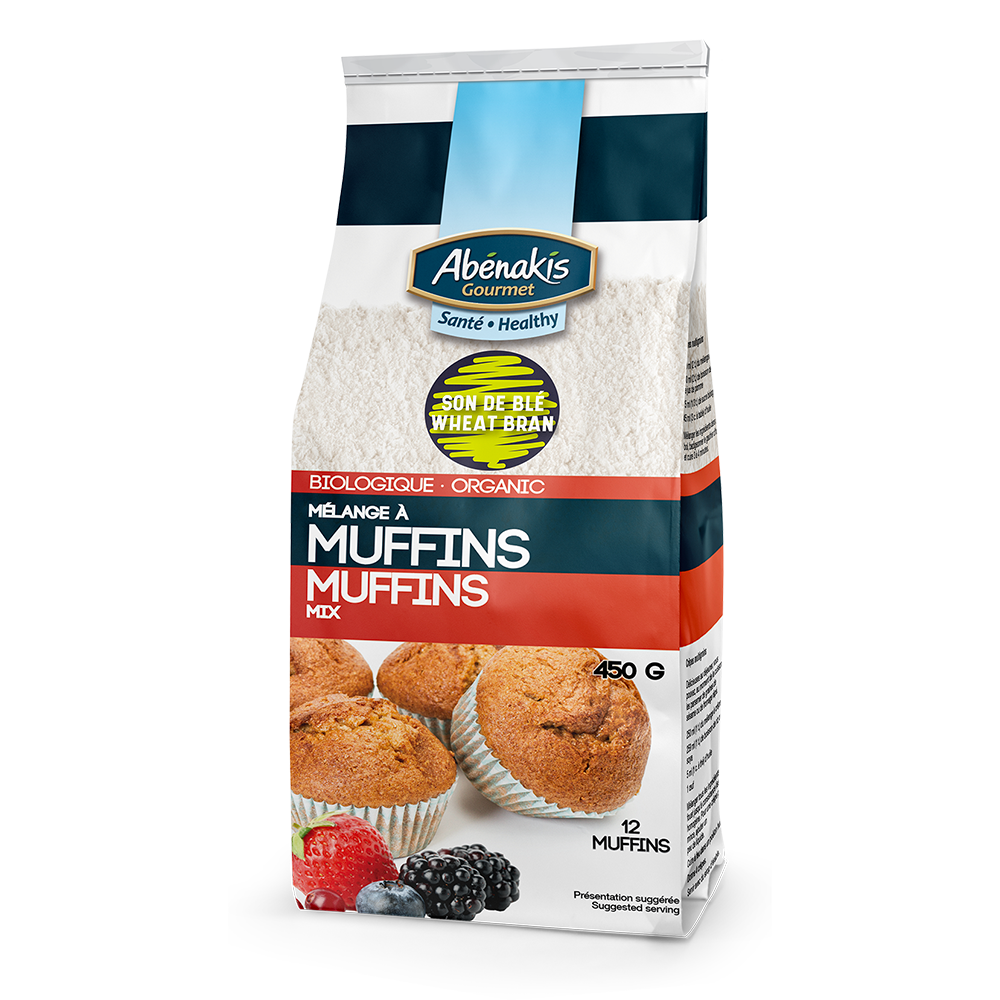 Mélange à muffins au son de blé 100% biologique - Moulin Abénakis