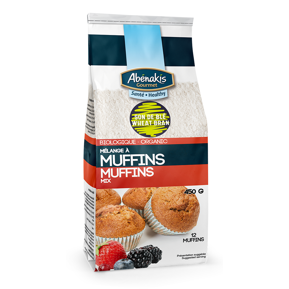 Mélange à muffins au son de blé 100% biologique - Moulin Abénakis